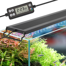 Auto on off LED Aquarium Light, Full Spectrum Fish Tank Light with LCD Monitor,