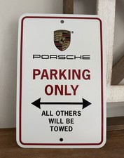 Genuine Porsche Design Parking Only Metal Sign Oem Part Rare