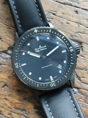 Blancpain Fifty Fathoms Bathyscaphe 43mm Automatic Men's Watch + Box & Papers