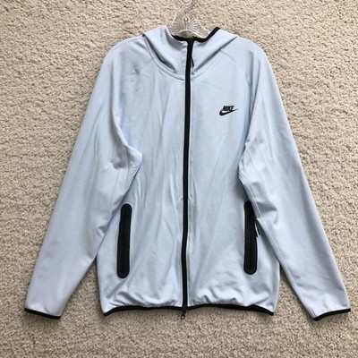 Nike Jacket Large Adult White Swoosh Tech Fleece Windrunner Full Zip Hooded Mens