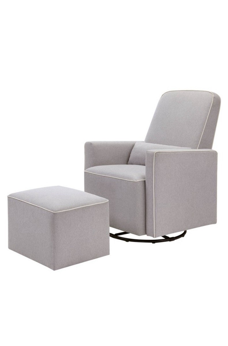 Brand New Unopened DaVinci Olive Glider and Ottoman Gray/cream