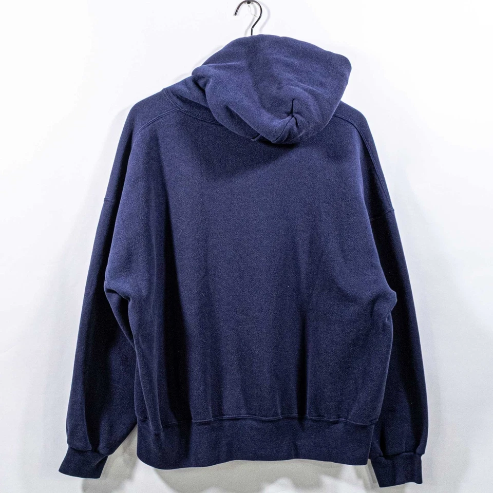 Sudadera con Capucha con Cremallera Desteñida por el Sol en Blanco XXL DE COLECCIÓN AÑOS 90 Y2K Ropa de Calle Patín Foto 2 de 4