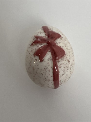 Easter Basket Vintage Mold Ceramic Cream Color w/ Speckles w/ 8 Matching Eggs - Picture 18 of 19