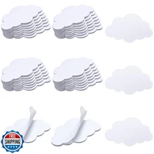 Jetec 24 Pcs Cloud Sticky Notepads Teacher's Day Self White Stick