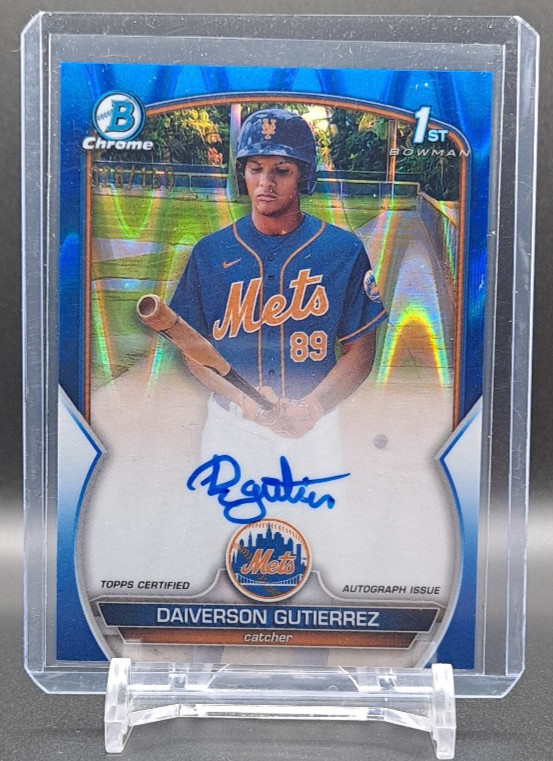 2023 Bowman Chrome Daiverson Gutierrez #CPA-DG Prospect Blue Auto view 1