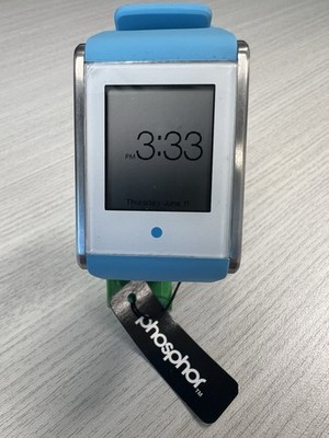 Phosphor Blue Touch Time TT005 LED Touchscreen Silicone band fresh battery tags