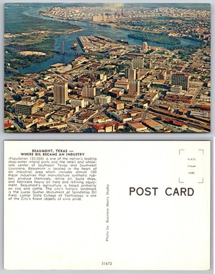 #ad Beaumont Texas Downtown Skyline Postcard $1.99