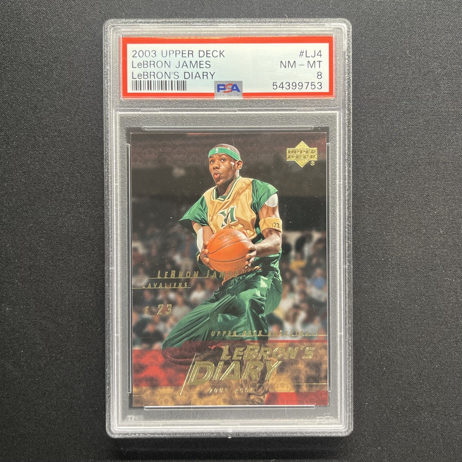 2003 UPPER DECK LEBRON'S DIARY #LJ4 LEBRON JAMES ROOKIE RC PSA 8 🐐