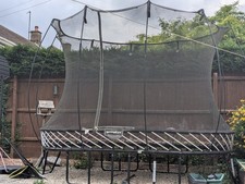 Springfree Trampoline 11ft x 8ft Oval (Model O77) with Safety Net and Ball Hoop