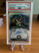 2023 Topps Bowman Chrome Rookie Auto Refractor Bjay Cooke Athletics PSA 9 #379