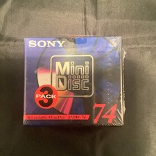 New SONY Recordable Mini Disc 74 min MDW-74 Sealed Pack Of 3 Discs Made In Japan