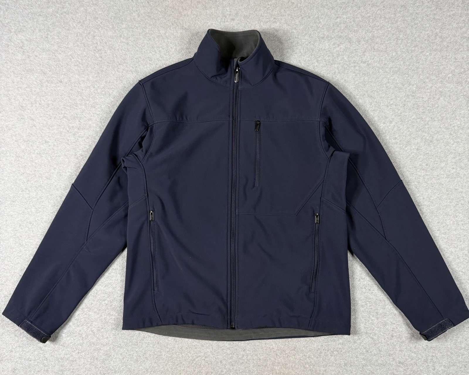 Tech by Tumi Mens Blue Full Zip Softshell Jacket Lightweight Size M