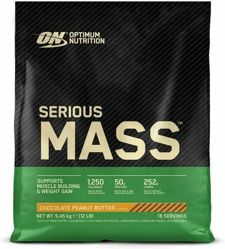 Optimum Nutrition ON Serious Mass 5.4kg Weight Gainer Gain Protein Powder Shakes