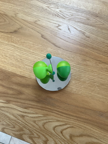 Alessi Lilliput Lime Green Guys Magnetic Salt and Pepper Cruet Set - Picture 3 of 6