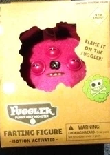 New Fuggler Ugly Monster Farting Figures 3" Black Munch Munch Motion Activated