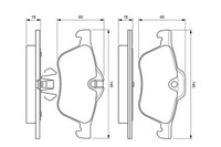 1X Bosch 0 986 424 652 Bremsbelagsatz Scheibenbremse FüR Mini