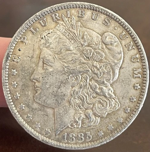 TONED! 1885 O Morgan Silver Dollar ~ AU with TONING ~ 90% Silver $1