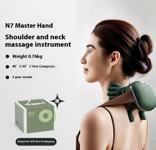 Siaasoo Nacken Schulter Massagegerät, simulierte menschliche Hand Hals Trapez - Bild 14 von 15