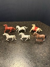 Lot of 6 Assorted Vintage Toy Horses