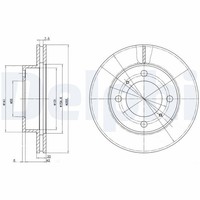2X Delphi Bremsscheibe BG2891 FüR Toyota Corolla Compact Liftback EE111_ XLI 16V