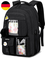 kadilong Schulrucksack MäDchen Rucksack Damen 15,6 Zoll Laptop FüR Uni, Schultas