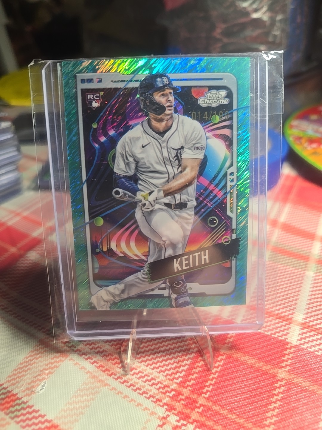 2024 Topps Chrome Cosmic #195 Colt Keith Aqua Equinox Refractors #/199