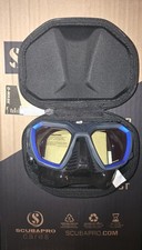Scubapro D-Mask Blue Scuba Diving Mask Adult Snorkeling Gear with Storage Case