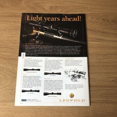 GUNS82 MAGAZINWERBUNG 12X9 LEUPOLD DIE EUROPÄISCHEN 30 ZIELFERNROHRE