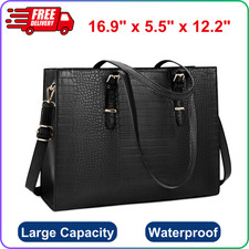 Laptop Bag For Women 15.6 Inch Laptop Tote Bag Leather Classy Computer Briefcase