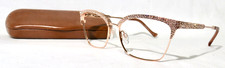 Tura NEW TE274 Eyewear 53-16-140 Rose gold metal eyeglass frame with rhinestones