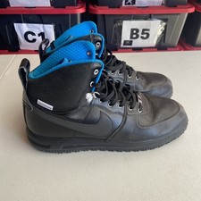 Nike Lunar Force 1 Duckboot sneakerboot black metallic blue lining men s sz 12