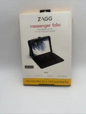Zagg Messenger Folio Tablet Keyboard Case 10.2" iPad, Air 3, 10.5" iPad Pro *NEW