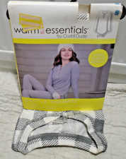 Warm Essentials by Cuddl Duds Waffle Thermal Long Sleeve Henley Size Sm.