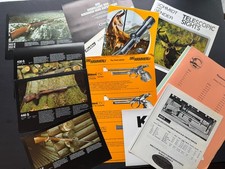 Lote de literatura comercial de armas de fuego alemanas y austriacas Krico, Kahles, SIG - Años 80