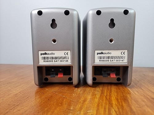 Polk Audio RM6005 Satellite Surround Speakers Set of 2 Silver Mountable Tested - Picture 10 of 10