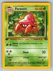 Parasect 41/64 Jungle 1st Edition Uncommon Pokemon TCG
