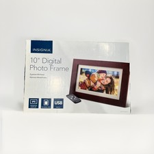INSIGNIA NS-DPF10WW-17 10" Digital Photo Espresso Wood Frame, With Remote