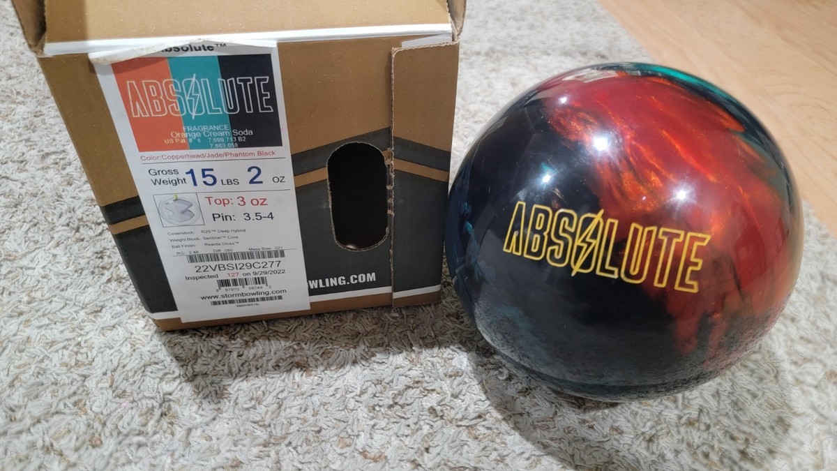 Storm Absolute Bowling Ball 1st Quality | 15 Pounds | 3.5-4