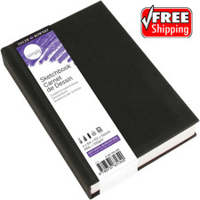 Daler-Rowney Simply Sketchbook - 4in x 6in Hardbound Sketchbook - 110-Page Black