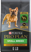 Purina Pro Plan Small Breed Dry Dog Food Chicken  Rice Formula Probiotics, 6 Lb