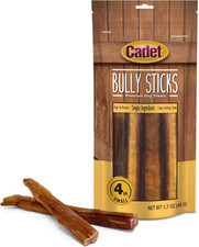 Bully Sticks for Small Dogs, All-Natural Beef Pizzle, Rawhide-Free Long-Lasting
