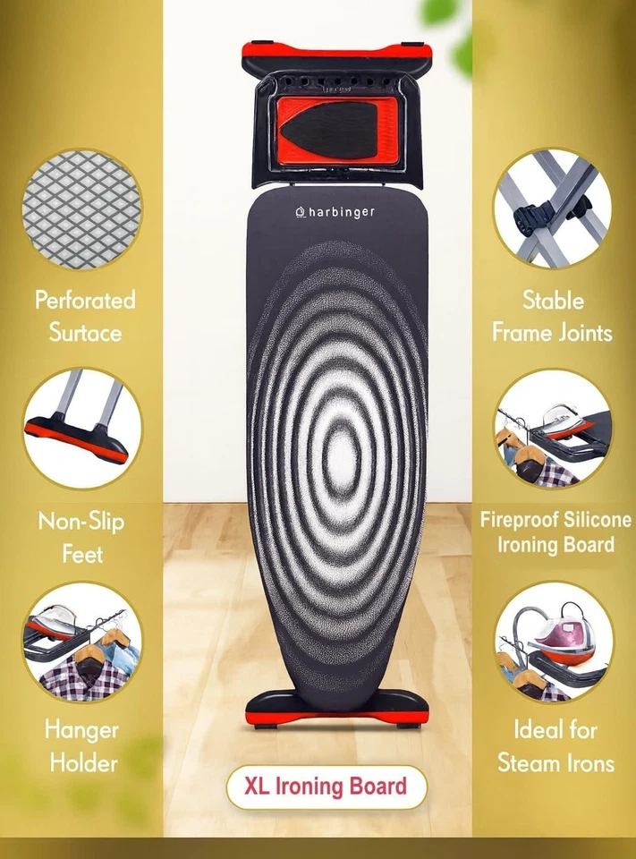 Extra Wide XL Surface Ironing Board 127x46cm | Steam Unit Holder, Non-Slip Feet. - Image 3 of 4