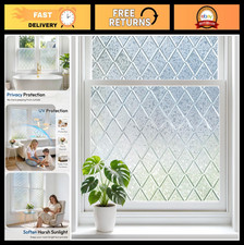 Decorative Stained Glass Window Privacy Film 23.6" x 78.7" Sun Blocking Froste