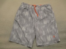 Spyder Size M Boys Gray Lined Pockets Drawstring Athletic Sport Logo Shorts 361
