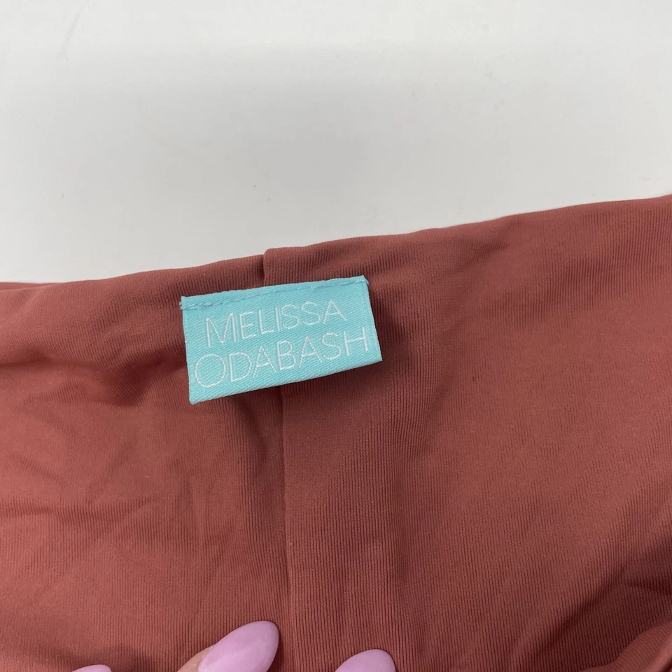 Parte inferior de bikini Melissa Odabash para mujer talla 4 naranja moca lisa nueva sin etiquetas Foto 4 de 4