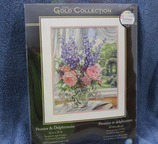Dimensions Gold Collection Counted Cross Stitch Kit - Peonies  Delphiniums