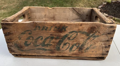 Vintage COCA COLA Green Wood Coke Crate