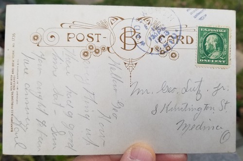 1911~1913 ANTIQUE POST CARD PC SAMMY YOU ARE FRIGHTFULLY BEHIND SCHOOL MASTER - Picture 8 of 9