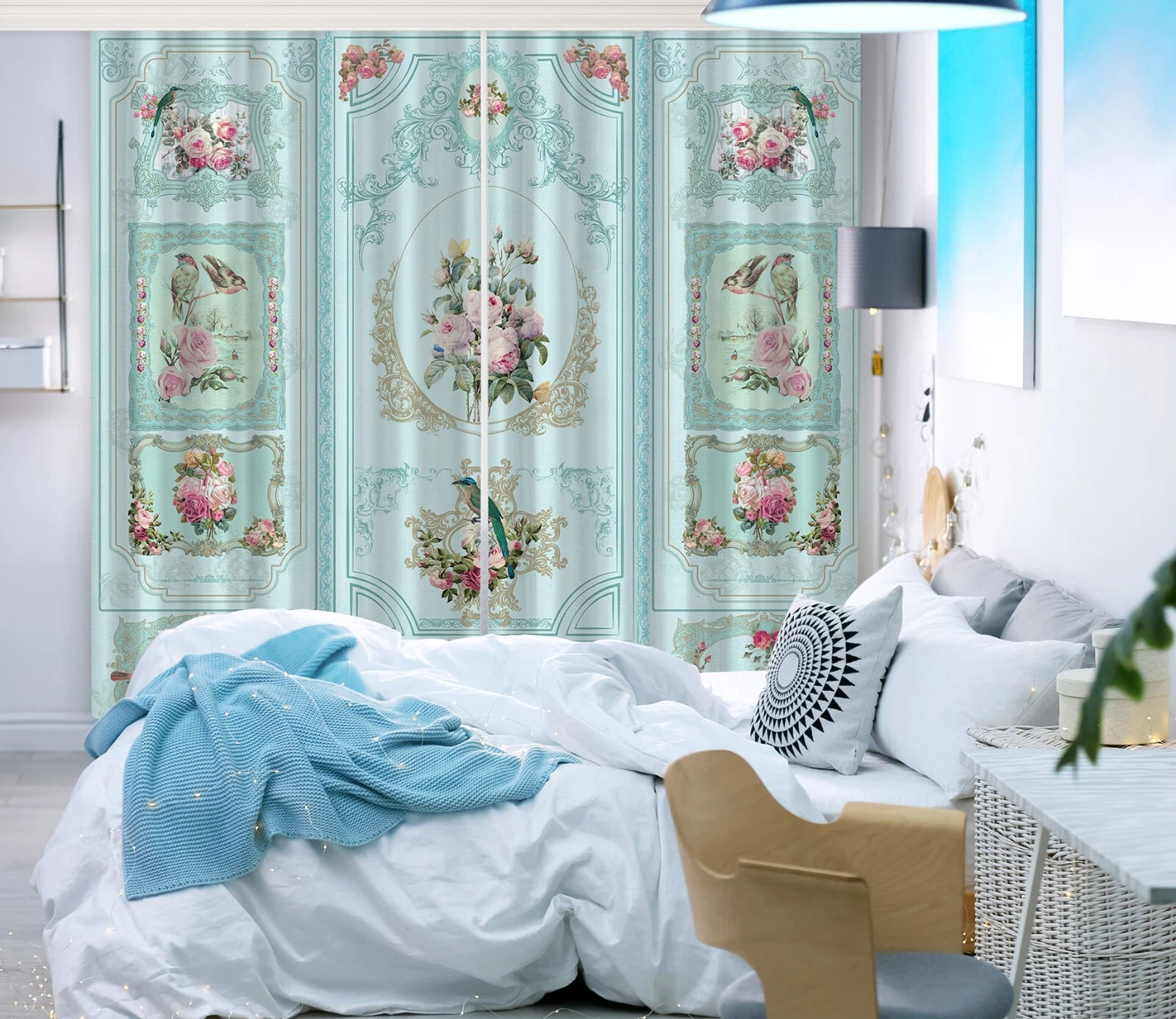 3D Precious Peony ZHUB083 Photo Curtain Window Blockout Fabric Vera 2023