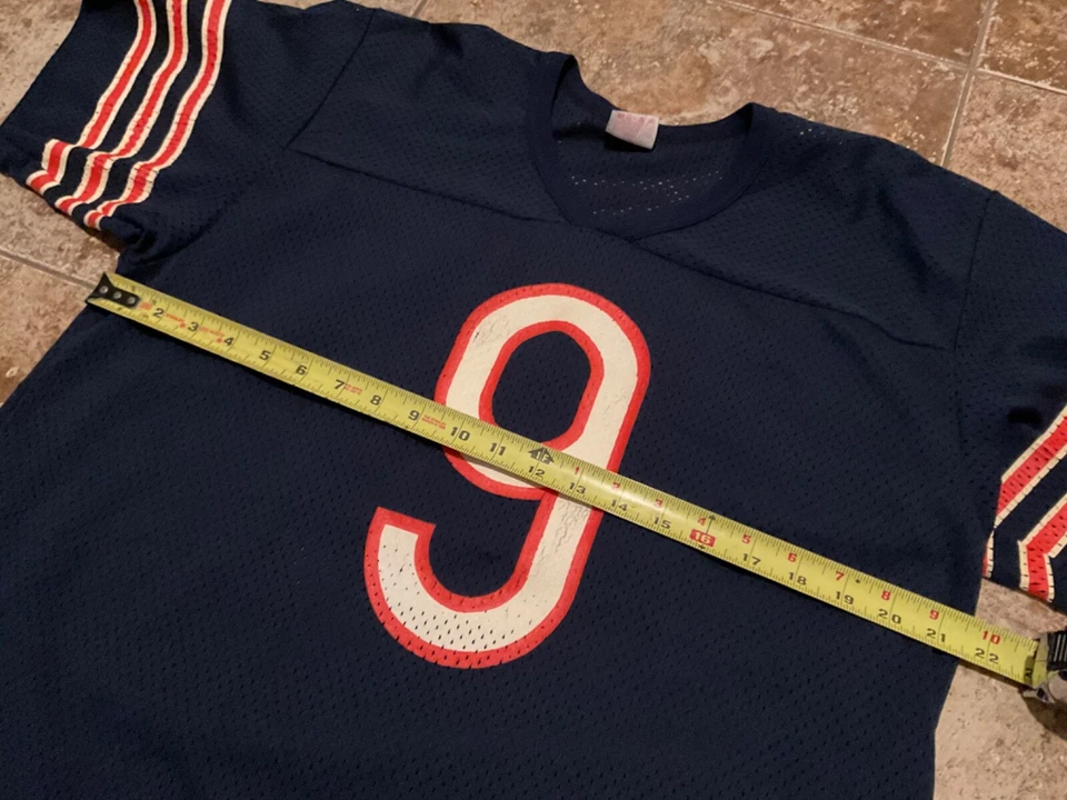 VINTAGE RAWLINGS NFL FOOTBALL JERSEY CHICAGO #9 ( MENS LARGE ) PREOWNED - Image 3 of 4